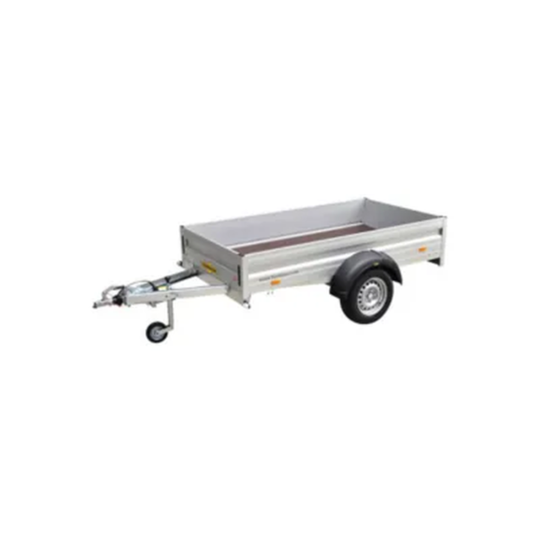 Humbaur Alumaster Basic Einachsanhänger gebremst 1300 kg – Ladefläche 2510 × 1310 × 350 mm